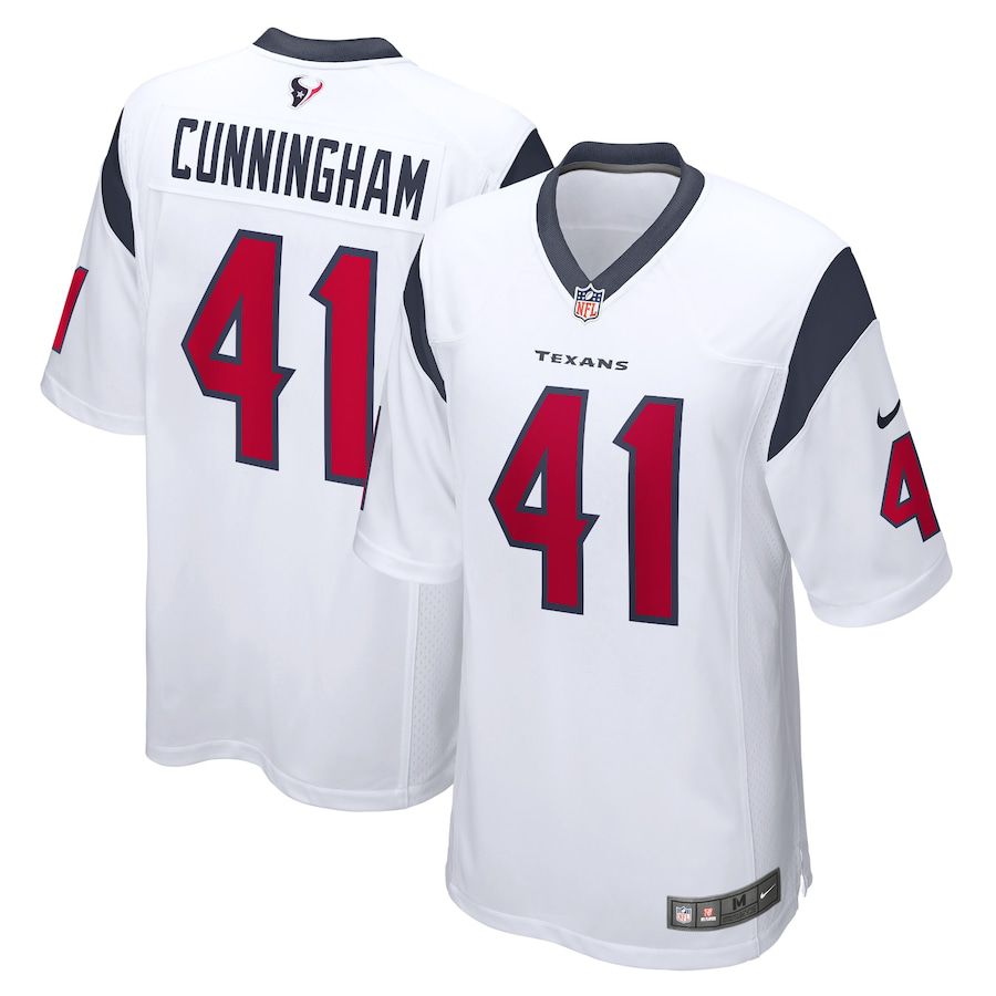 Men Houston Texans 41 Zach Cunningham Nike White Game NFL Jersey